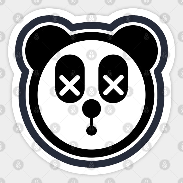 Dead-tired Panda Sticker Sticker by CrimsonsDesign